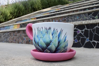 Maceta Artesanal “Agave Rosa”